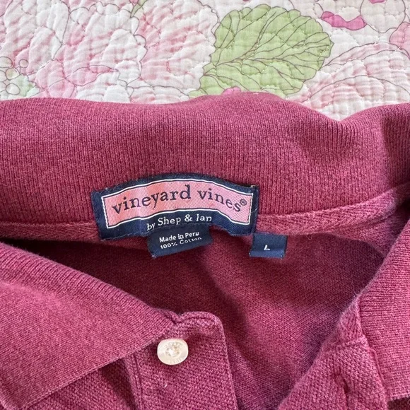 Vineyard Vines Men's Maroon Polo Long Sleeve Shirt - Picture 2 of 7